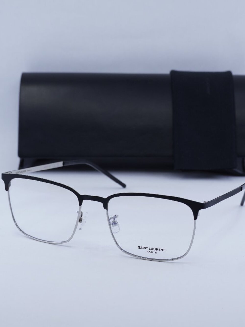 Saint Laurent SL378/F SLIM 001 Rectangle Eyeglasses 56mm – Black